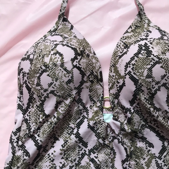 Rachel Roy tankini bathing suit top separates sizes small and medium NEW! Snake - Picture 2 of 6